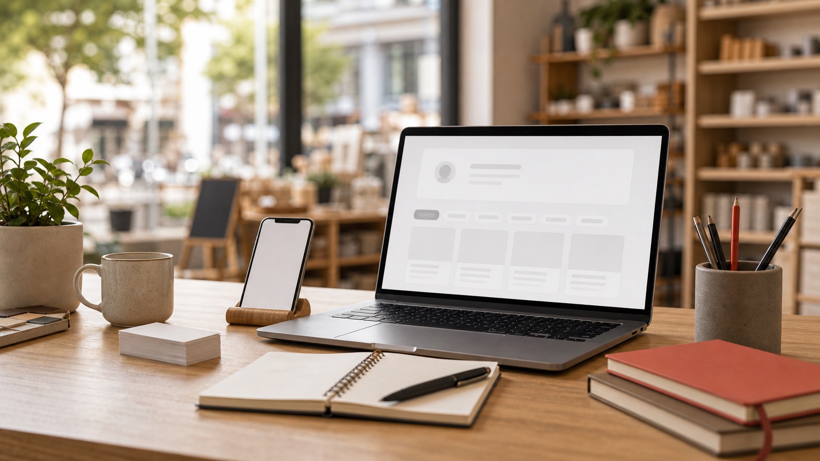 Espace de travail d'un professionnel local utilisant Bobly pour sa visibilité